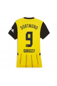 Borussia Dortmund Serhou Guirassy #9 Voetbaltruitje Thuis tenue Dames 2024-25 Korte Mouw